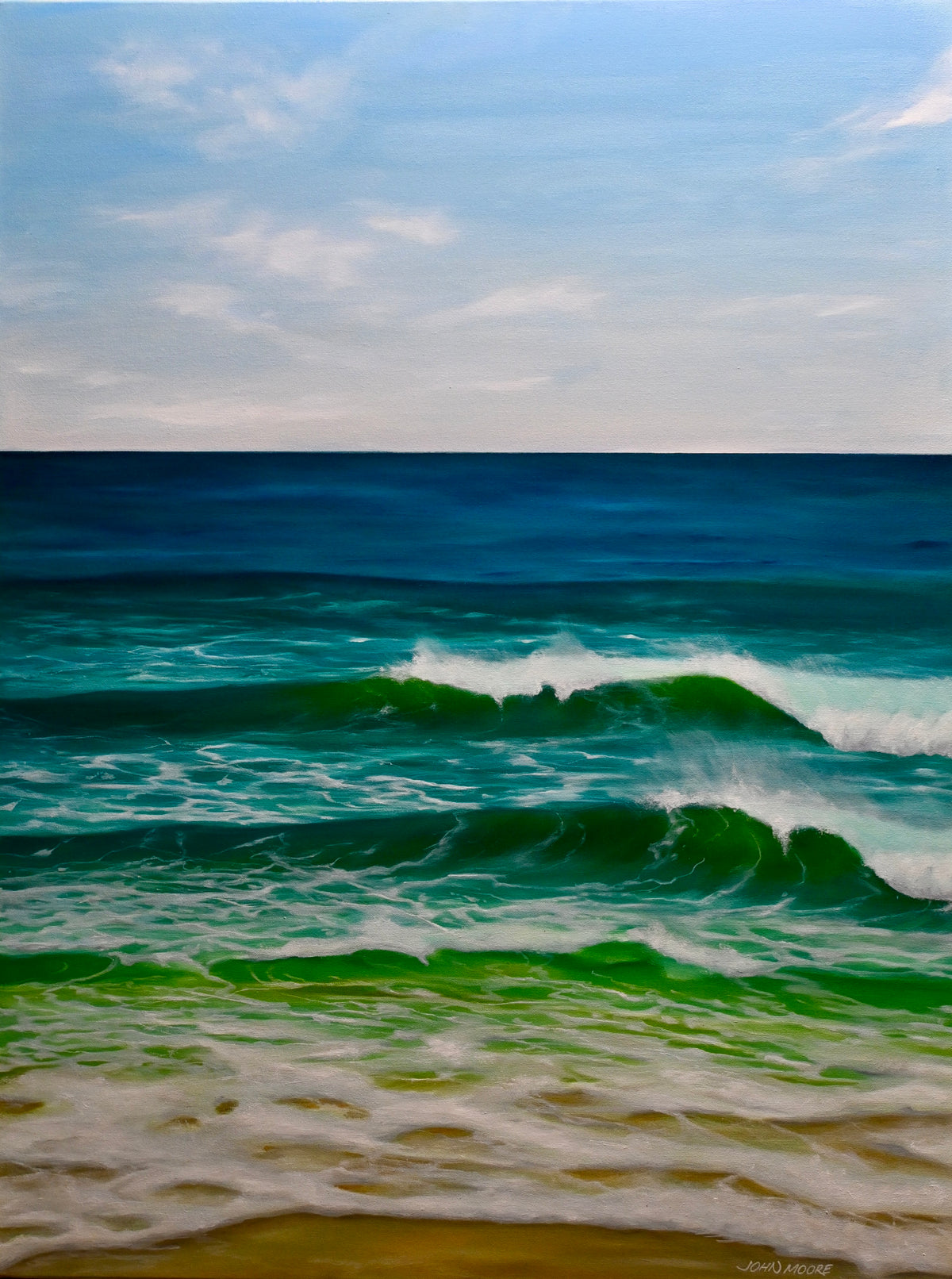 lined up — original artwork by John Moore