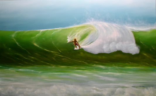 on fire — original artwork by John Moore